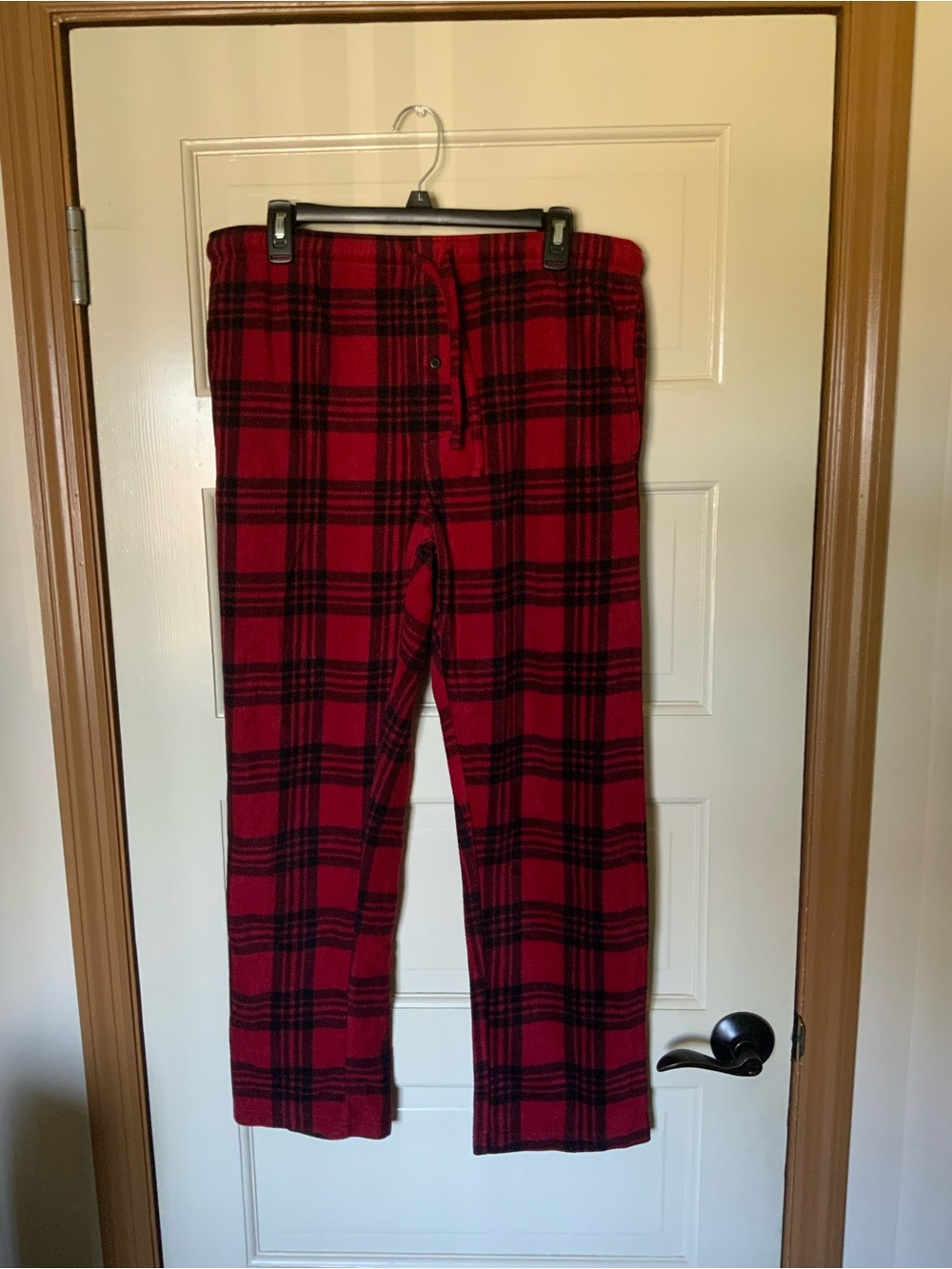 Hanes Red and Black Plaid Men's Jogger Pants